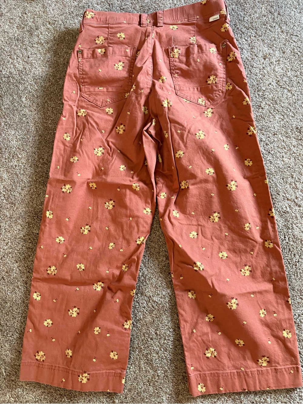 Toad&Co Rust Floral Wide-Leg Women’s Pants - Picture 2 of 5